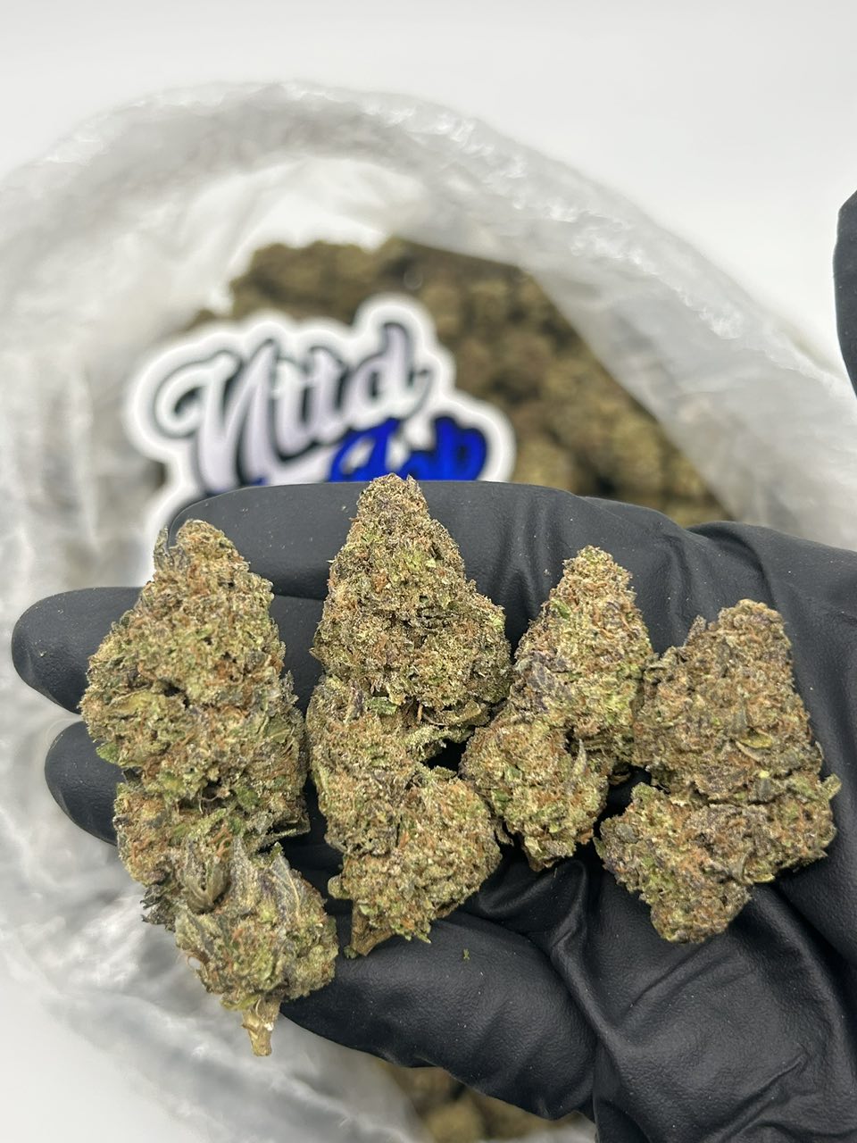 Lemon Diesel strain by Green Lantern Seeds — neon green dense buds with orange pistils and amber trichomes